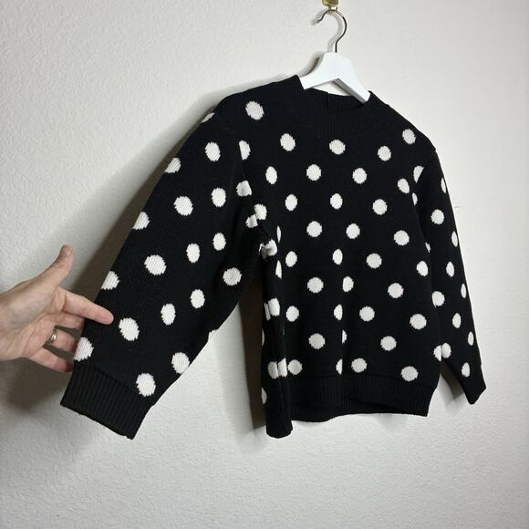 Joie Brettina B Polka Dot Black and White Sweater S - Picture 5 of 9